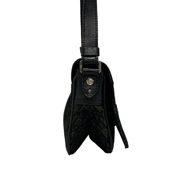 Auth DIOR/ChristianDior Street Chic/Trotter Black Jacquard Leather Shoulder Bag - Picture 6 of 16